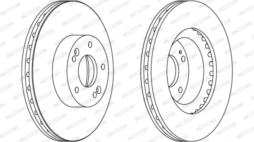 Disc frana punte fata (DDF1630C FERODO) HYUNDAI,KIA