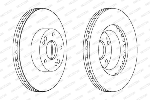 Disc frana punte fata (DDF1630C FERODO PREMIER) HYUNDAI,KIA