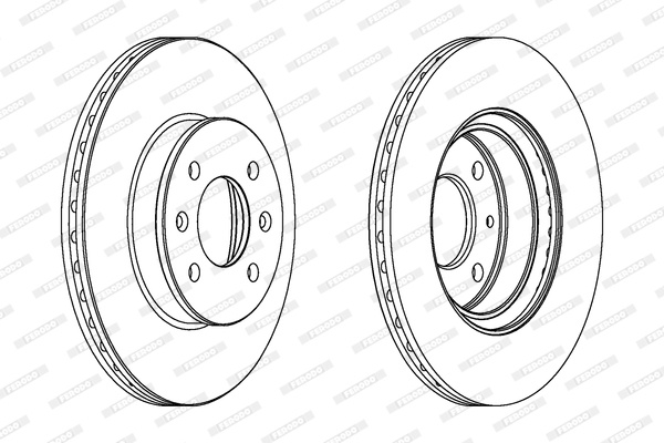 Disc frana punte fata (DDF1636C FERODO) HYUNDAI