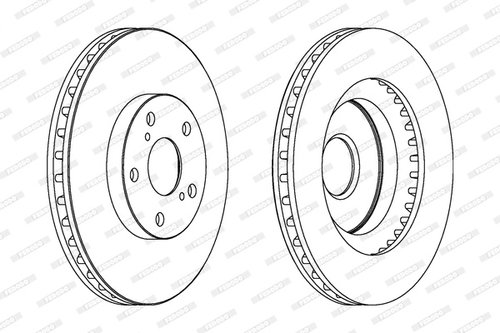 Disc frana punte fata (DDF1646C FERODO) LEXUS,TOYOTA