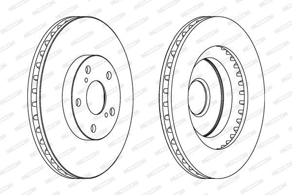 Disc frana punte fata (DDF1646C FERODO PREMIER) LEXUS,TOYOTA