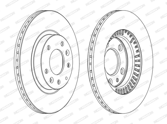 Disc frana punte fata (DDF1657C FERODO PREMIER) MAZDA