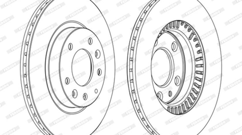 Disc frana punte fata (DDF1657C FERODO PREMIER) MAZDA