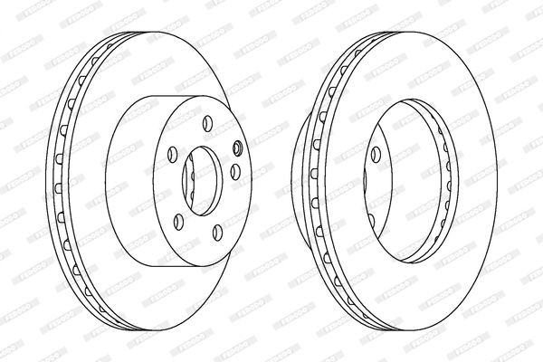 Disc frana punte fata (DDF1668C FERODO PREMIER) TOYOTA