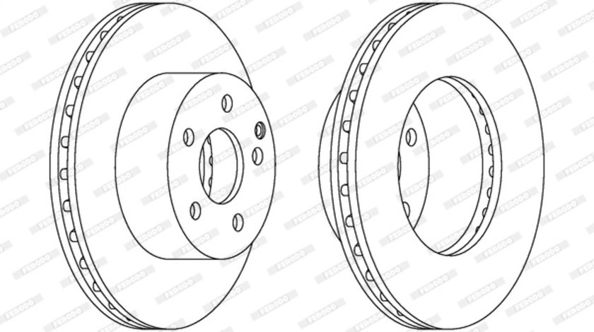 Disc frana punte fata (DDF1668C FERODO PREMIER) TOYOTA