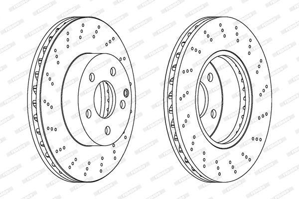 Disc frana punte fata (DDF1693C FERODO) MERCEDES-BENZ