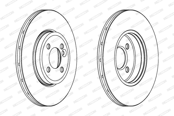 Disc frana punte fata (DDF1711C FERODO) MINI