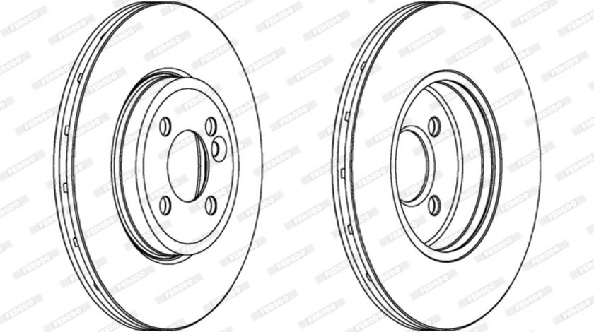 Disc frana punte fata (DDF1711C FERODO) MINI