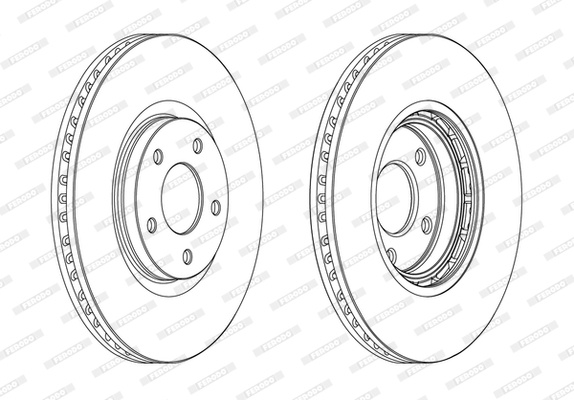 Disc frana punte fata (DDF1724C FERODO) NISSAN,RENAULT