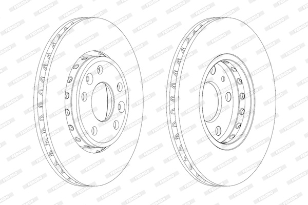 Disc frana punte fata (DDF1726C FERODO) RENAULT