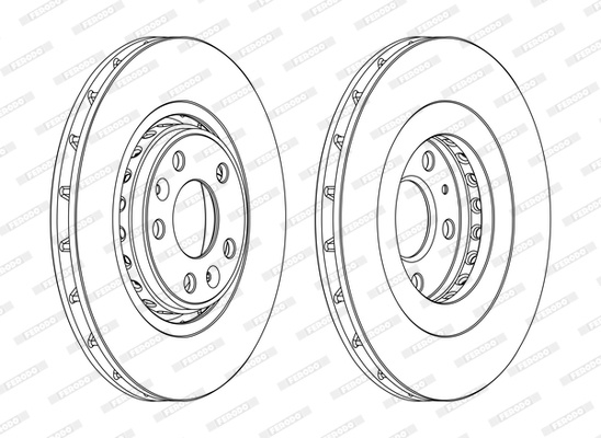 Disc frana punte fata (DDF1727C FERODO) RENAULT