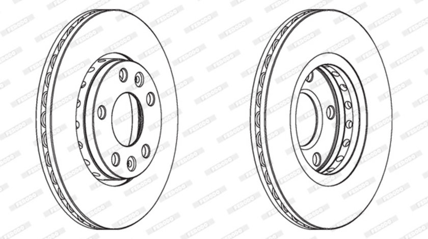 Disc frana punte fata (DDF1728C FERODO) DACIA,NISSAN,RENAULT