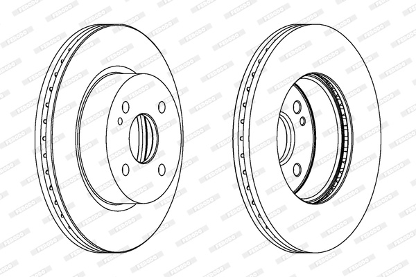 Disc frana punte fata (DDF1738C FERODO) MAZDA