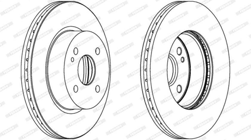 Disc frana punte fata (DDF1738C FERODO) MAZDA