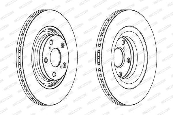 Disc frana punte fata (DDF1754C FERODO) TOYOTA