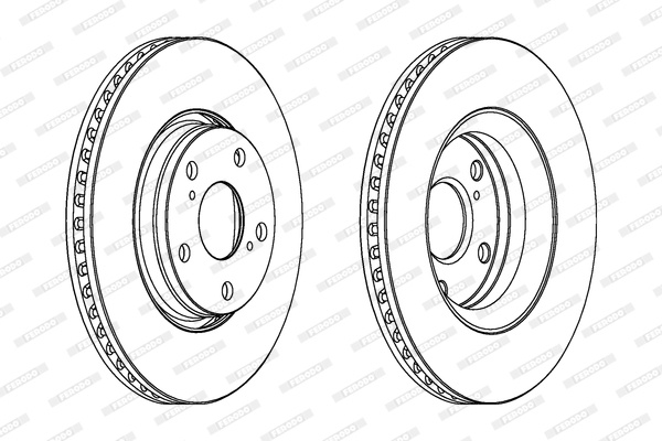 Disc frana punte fata (DDF1756C FERODO PREMIER) TOYOTA