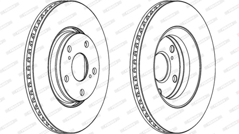 Disc frana punte fata (DDF1756C FERODO PREMIER) TOYOTA