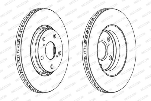 Disc frana punte fata (DDF1756C FERODO) TOYOTA