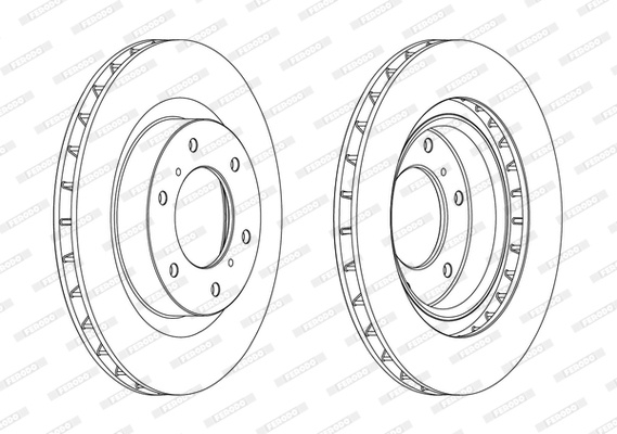 Disc frana punte fata (DDF1757C FERODO) MITSUBISHI