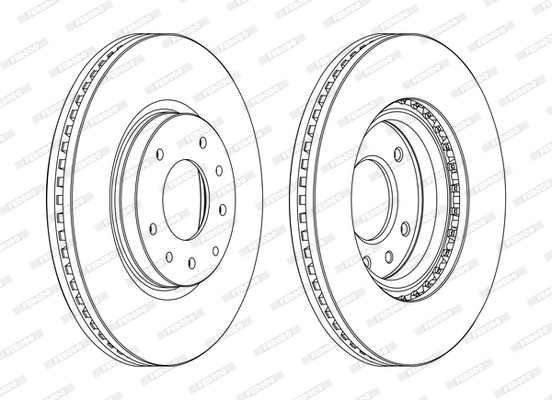 Disc frana punte fata (DDF1768C FERODO PREMIER) MAZDA