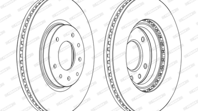 Disc frana punte fata (DDF1768C FERODO PREMIER) MAZDA