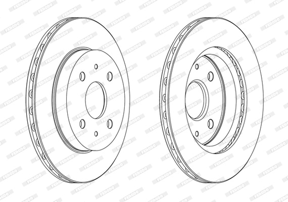 Disc frana punte fata (DDF1774C FERODO) DACIA,DAIHATSU,SUBARU