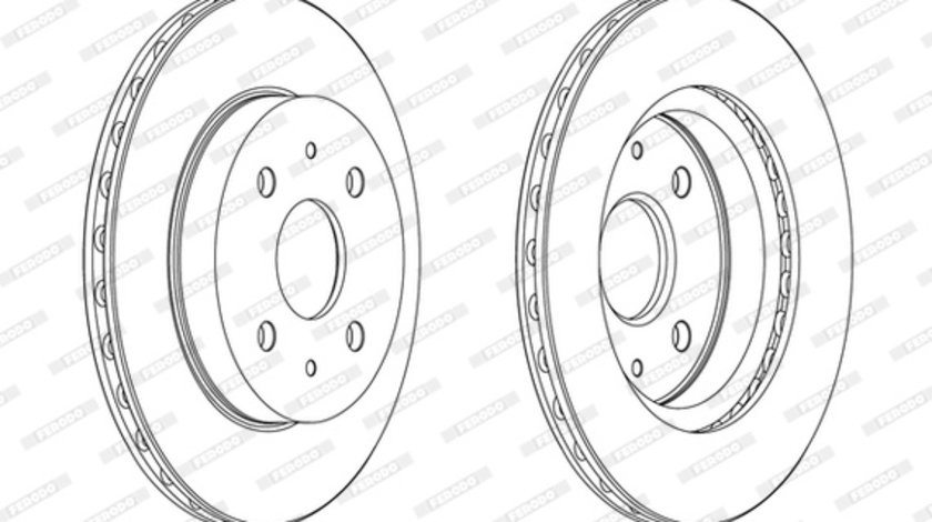 Disc frana punte fata (DDF1774C FERODO) DACIA,DAIHATSU,SUBARU