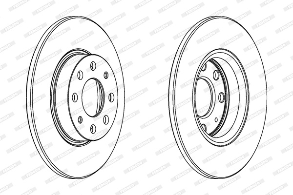 Disc frana punte fata (DDF1784C FERODO PREMIER) OPEL,VAUXHALL
