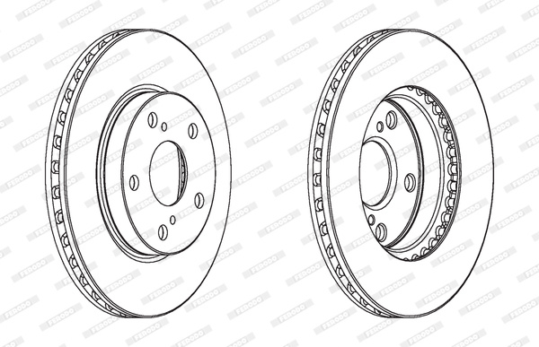 Disc frana punte fata (DDF1789C FERODO PREMIER) TOYOTA