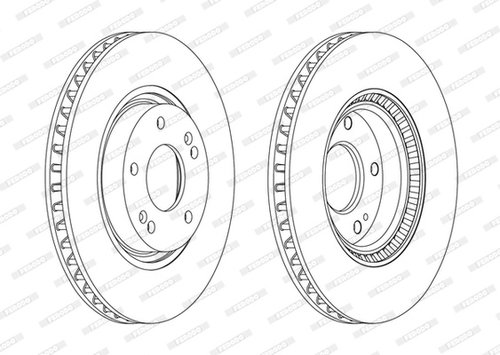 Disc frana punte fata (DDF1795C FERODO) HYUNDAI,HYUNDAI (BEIJING),KIA