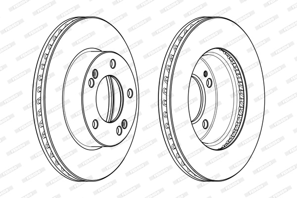 Disc frana punte fata (DDF1810C FERODO) SSANGYONG