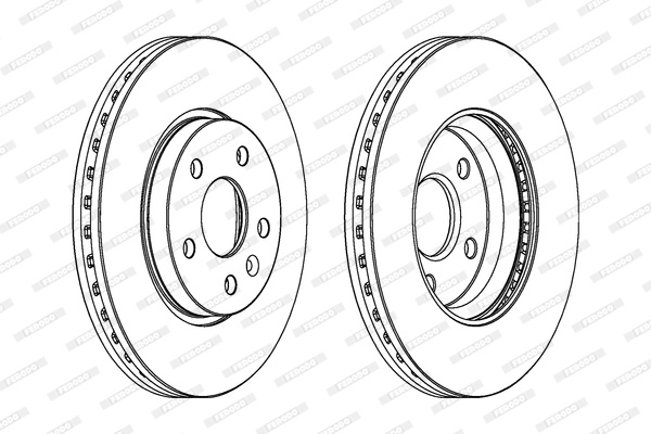 Disc frana punte fata (DDF1869C FERODO) CHEVROLET,OPEL,VAUXHALL
