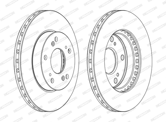 Disc frana punte fata (DDF1939C FERODO) HONDA