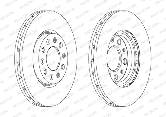 Disc frana punte fata (DDF1956C FERODO PREMIER) ALFA ROMEO,FIAT,JEEP
