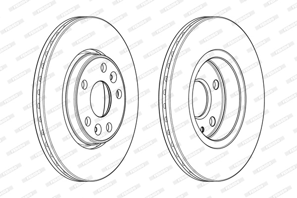 Disc frana punte fata (DDF1978C FERODO) DACIA,LADA,MERCEDES-BENZ,RENAULT