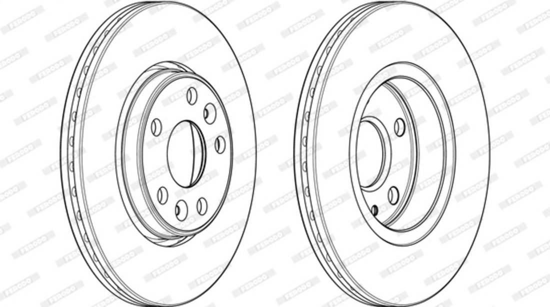 Disc frana punte fata (DDF1978C FERODO) DACIA,LADA,MERCEDES-BENZ,RENAULT