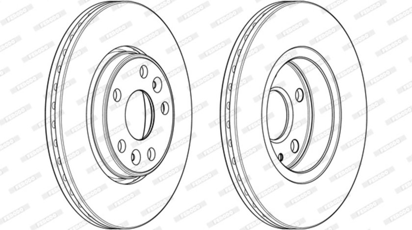 Disc frana punte fata (DDF1978C FERODO) DACIA,LADA,MERCEDES-BENZ,RENAULT