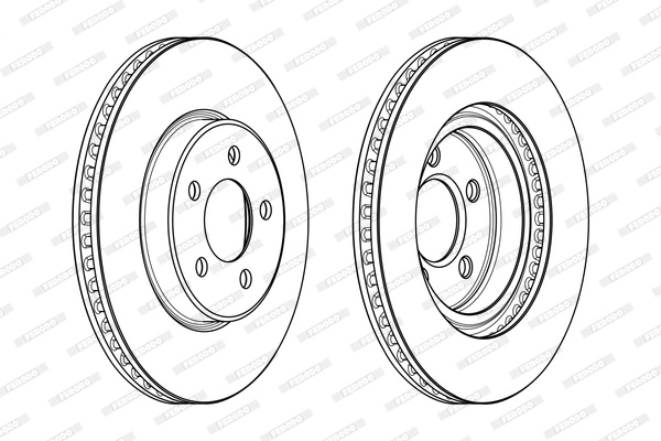Disc frana punte fata (DDF2065C FERODO) CHRYSLER