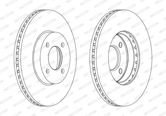 Disc frana punte fata (DDF2068C FERODO) NISSAN