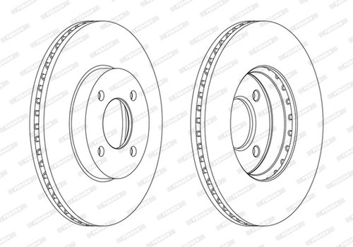 Disc frana punte fata (DDF2068C FERODO) NISSAN