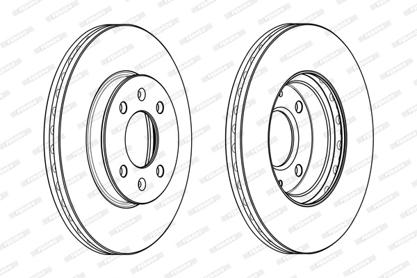 Disc frana punte fata (DDF2089C FERODO PREMIER) HYUNDAI,KIA