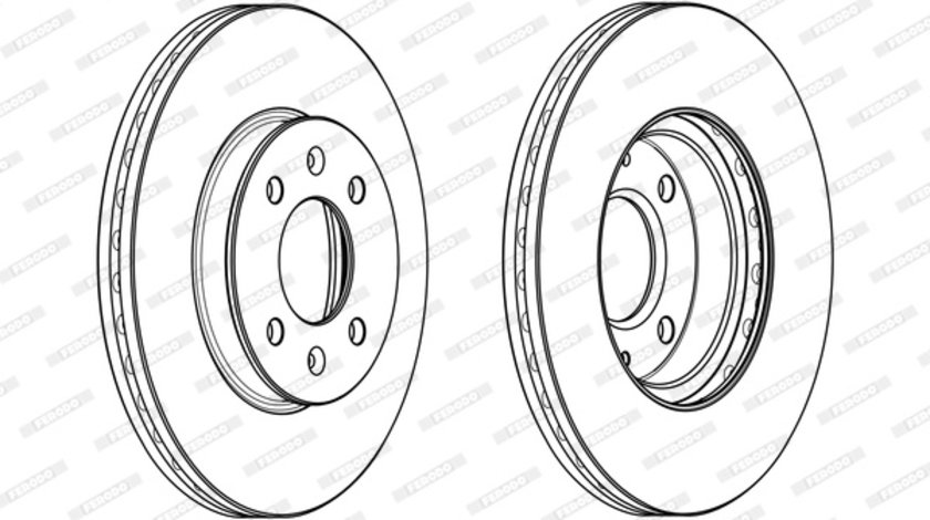 Disc frana punte fata (DDF2089C FERODO PREMIER) HYUNDAI,KIA