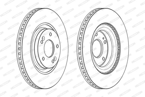 Disc frana punte fata (DDF2199C FERODO) HYUNDAI,KIA