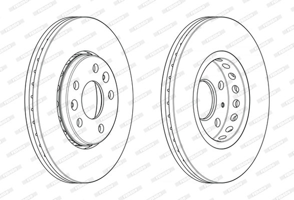 Disc frana punte fata (DDF2507C FERODO) FIAT,NISSAN,OPEL,RENAULT,VAUXHALL