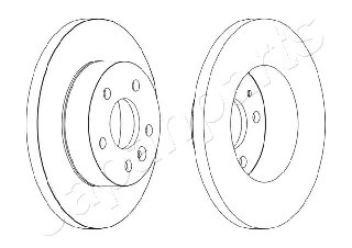 Disc frana punte fata (DI0565 JAPANPARTS) MERCEDES-BENZ