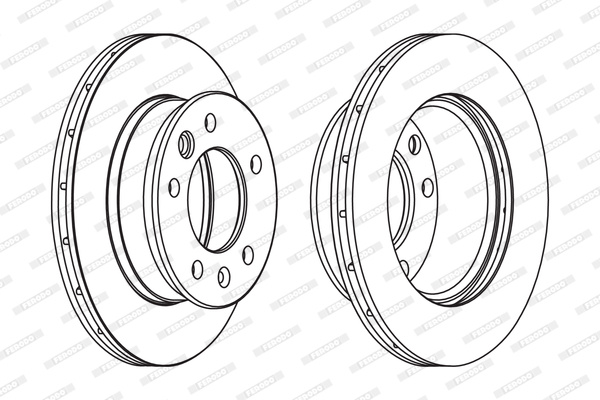 Disc frana punte fata (FCR228C FERODO PREMIER) MERCEDES-BENZ,MULTICAR,VW