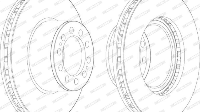 Disc frana punte fata (FCR323A FERODO) MERCEDES-BENZ,SETRA