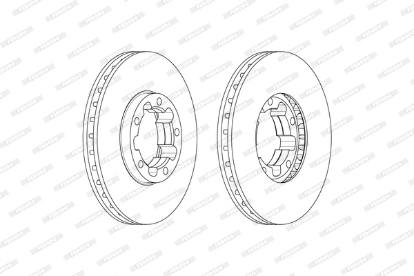 Disc frana punte fata (FCR326A FERODO PREMIER) NISSAN,RENAULT TRUCKS