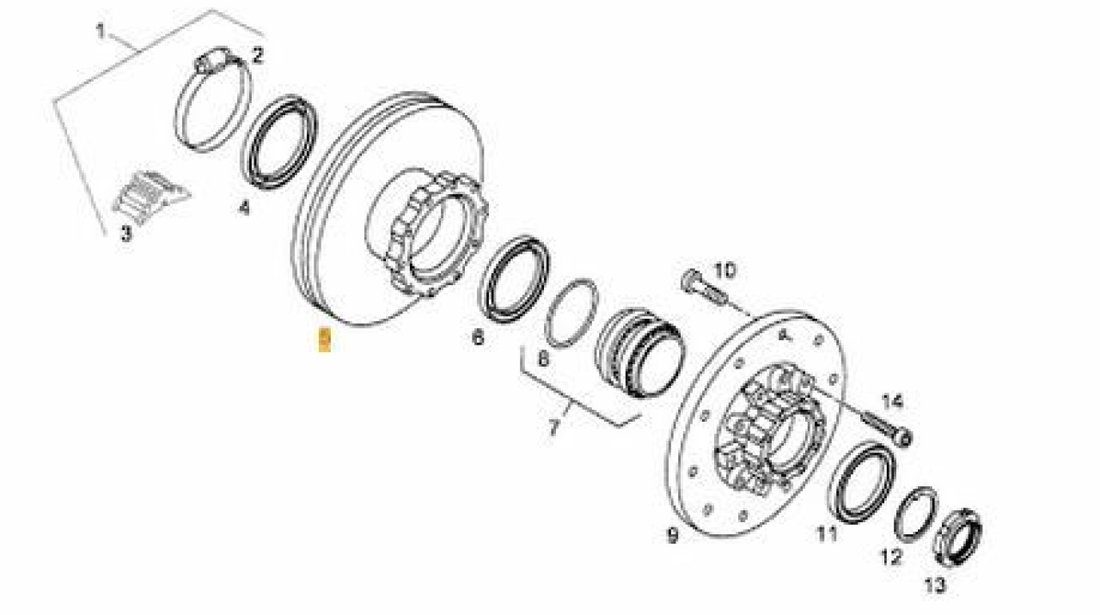 Disc frana punte spate Man TGA,TGX autobuz Man Lion City SPB 81.50803-0041