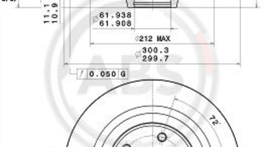 Disc frana puntea spate (08A23910 ABS) RENAULT